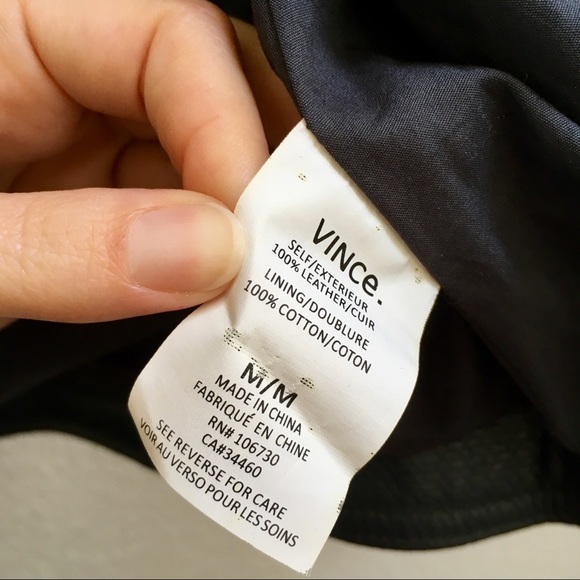 Vince Charcoal Leather Vest - Picture 7 of 8